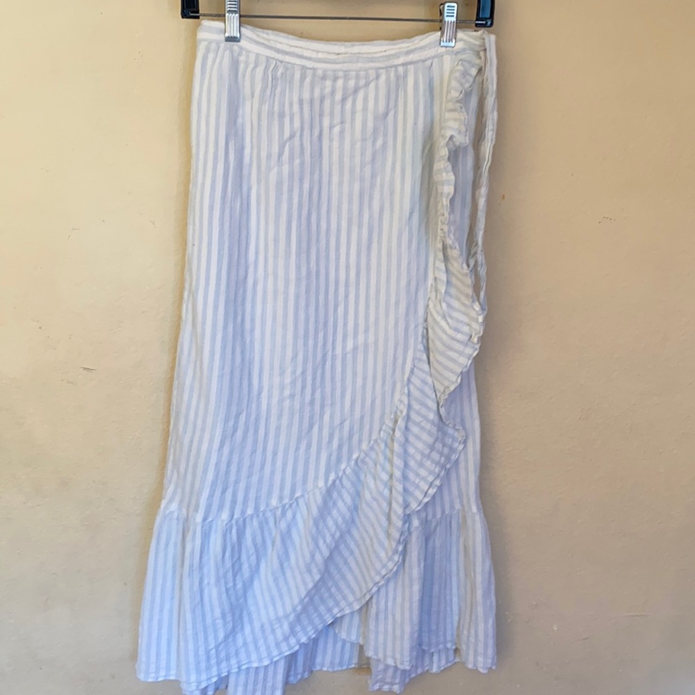 Maeve Faux Wrap Ruffle Maxi Skirt